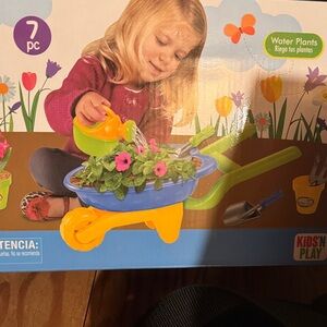 Kids' Gardening Play Set with Watering Can - Blue and Green